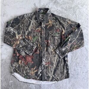 Russell Outdoors Mossy Oak Camo‎ Button Shirt Mens XL Hunting Outdoors Workwear